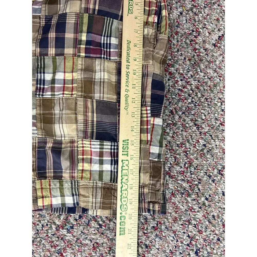 Jos. A. Bank Men's Multicolored Patchwork Madras Plaid Flat Front Shorts Size 38